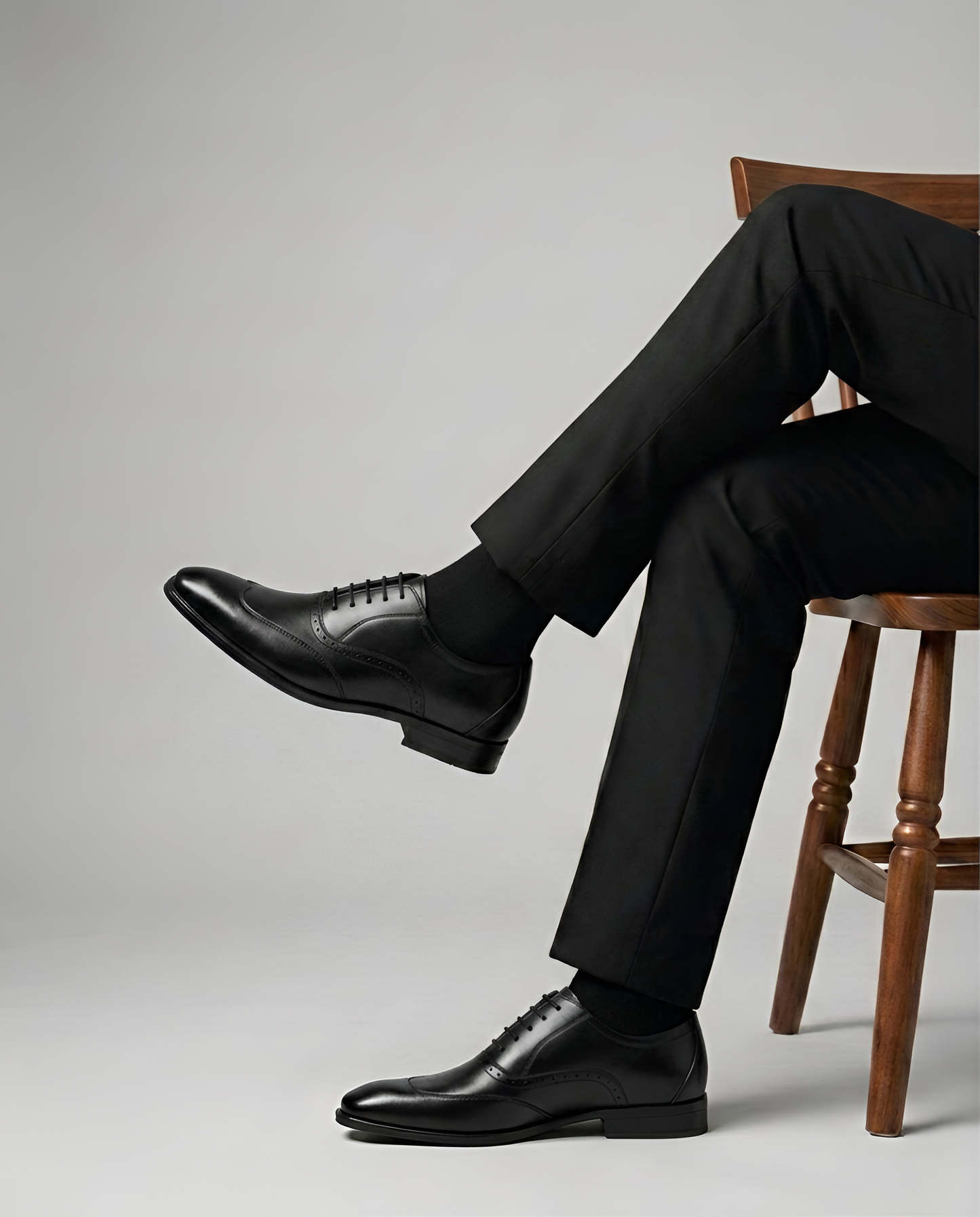 TOM HENDRIX CLASSIC WINGTIP TOE OXFORD BLACK