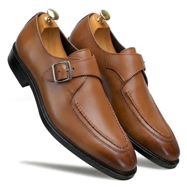 TOM HENDRIX SINGLE STRAP MOC TOE MONK TAN