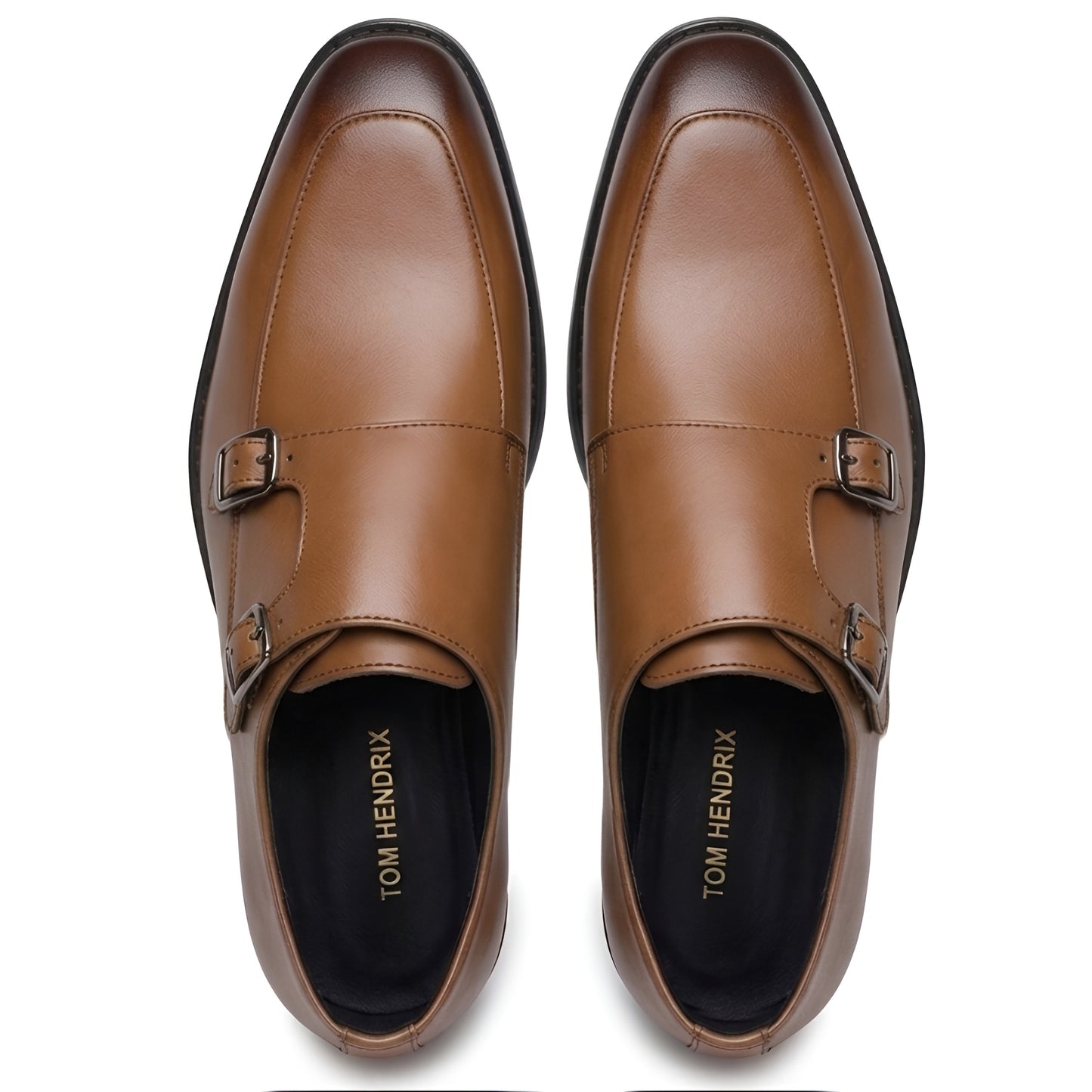 TOM HENDRIX DOUBLE STRAP MOC TOE MONK TAN