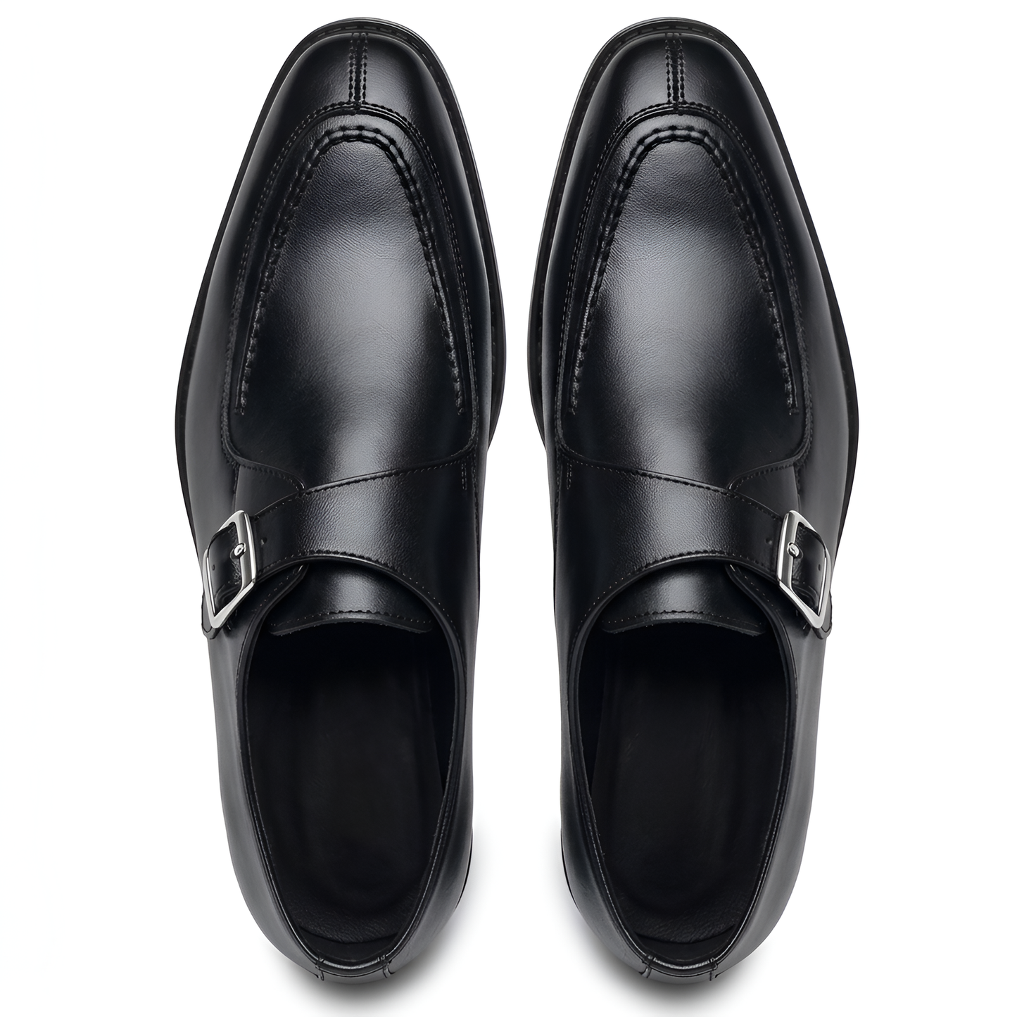TOM HENDRIX SINGLE STRAP MOC TOE MONK BLACK