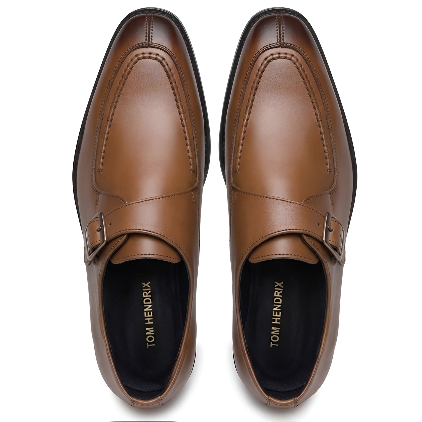 TOM HENDRIX SINGLE STRAP MOC TOE MONK TAN