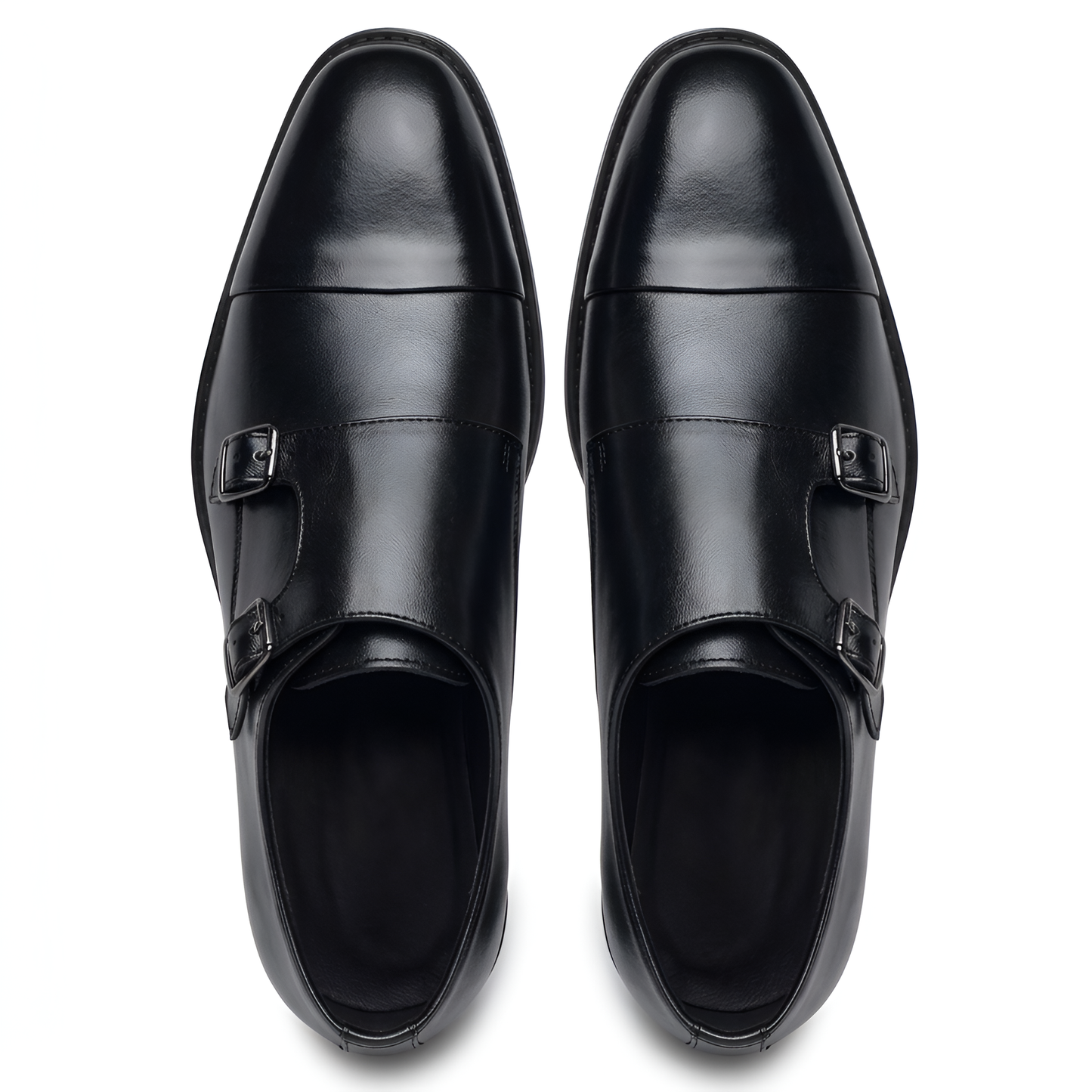 TOM HENDRIX DOUBLE STRAP CAP TOE MONK BLACK