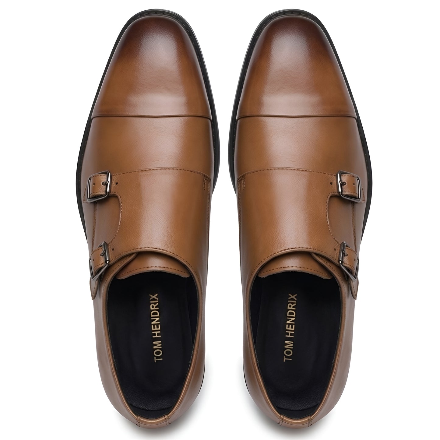 TOM HENDRIX DOUBLE STRAP CAP TOE MONK TAN