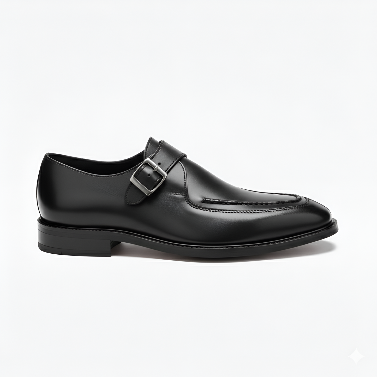 TOM HENDRIX SINGLE STRAP MOC TOE MONK BLACK