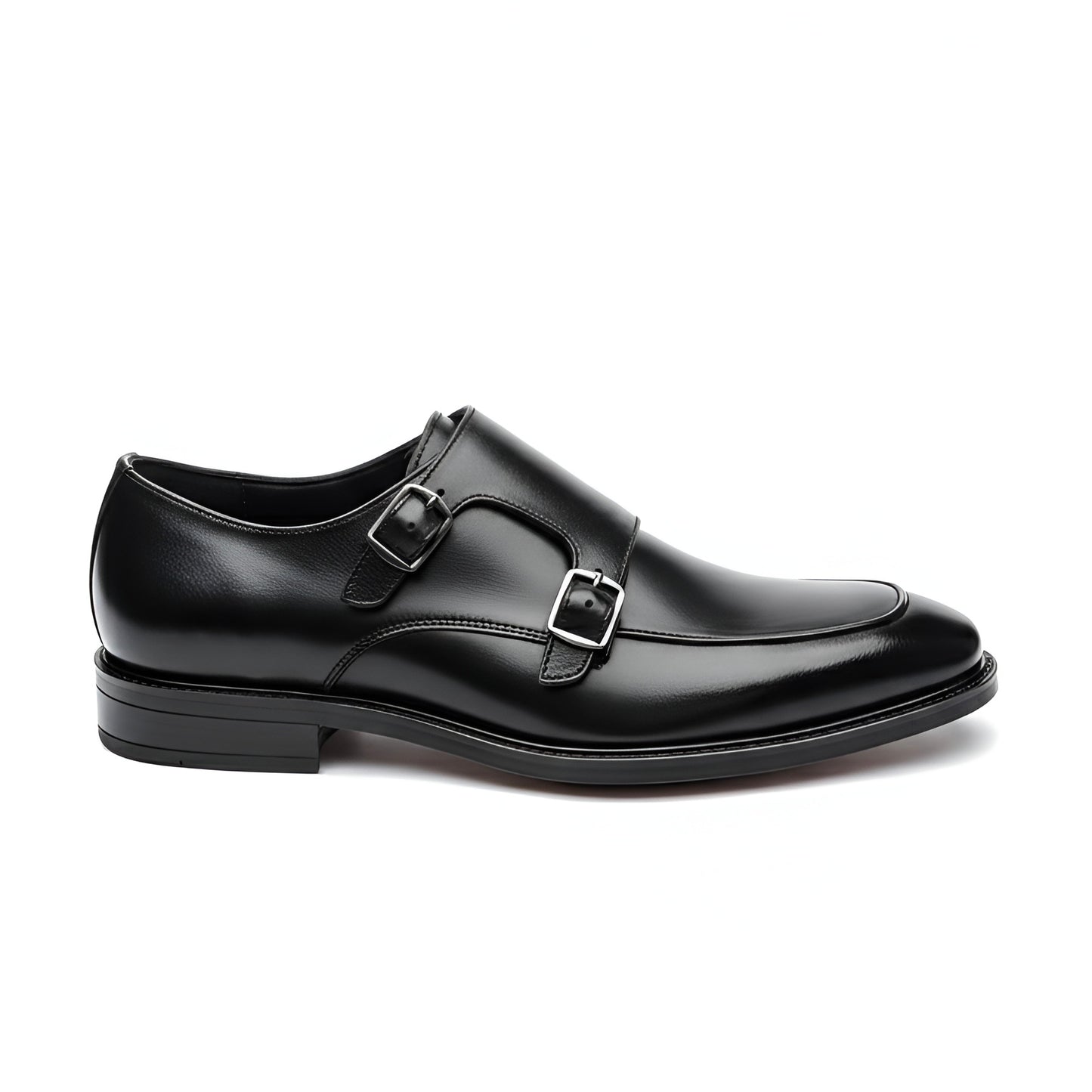 TOM HENDRIX DOUBLE STRAP MOC TOE MONK BLACK