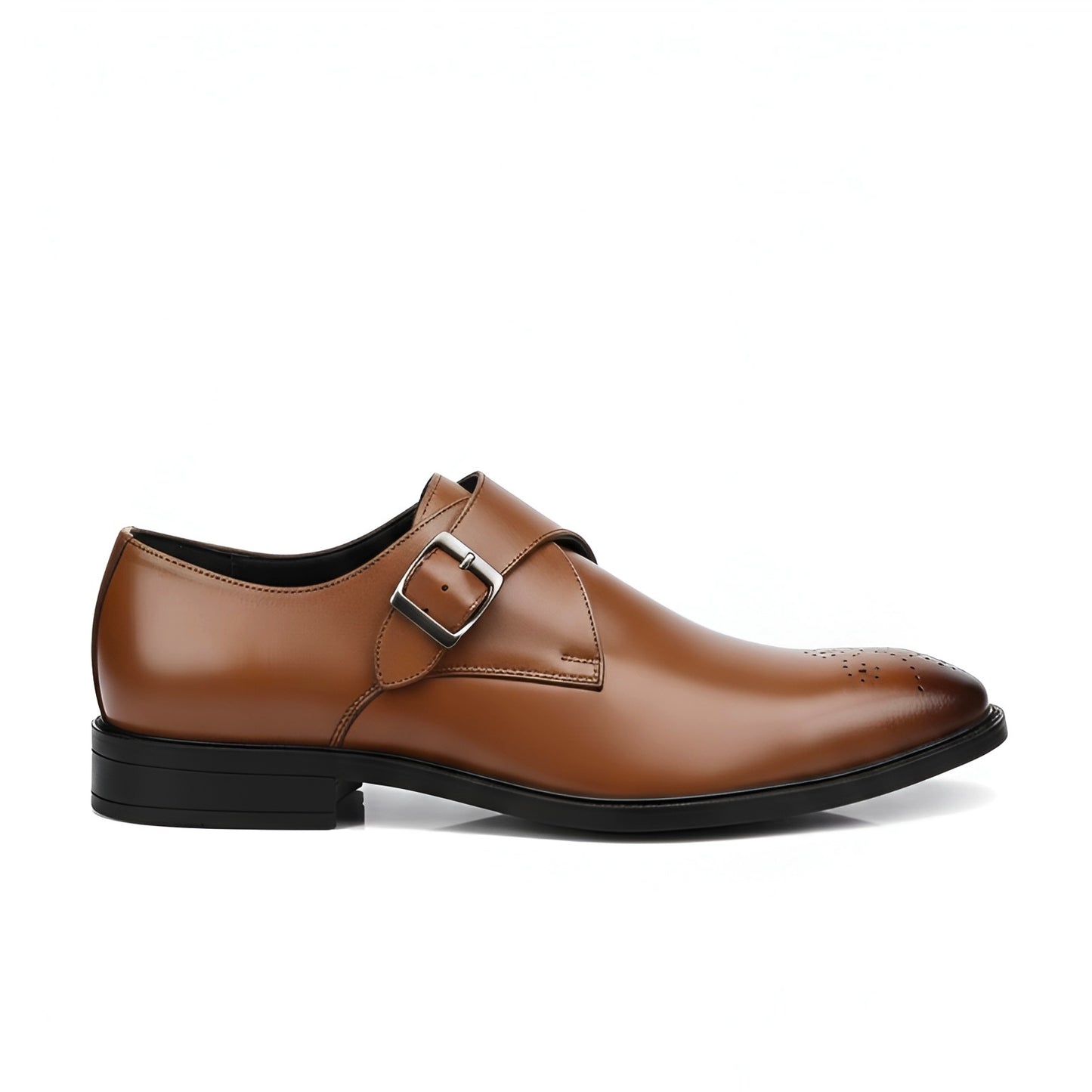 TOM HENDRIX SINGLE STRAP PLAIN TOE MONK TAN