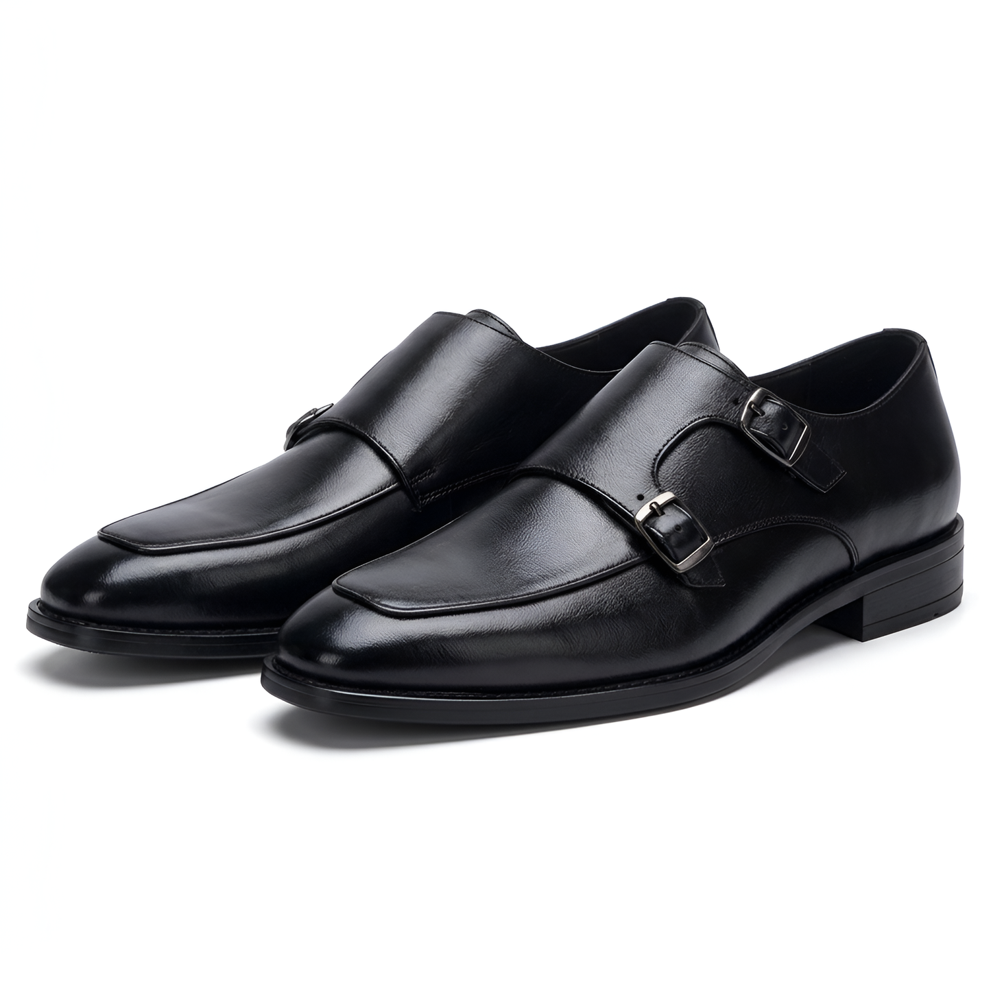 TOM HENDRIX DOUBLE STRAP MOC TOE MONK BLACK