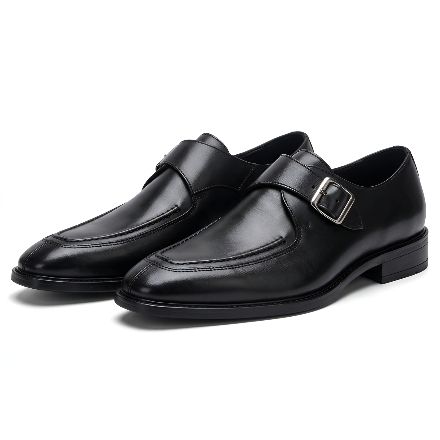TOM HENDRIX SINGLE STRAP MOC TOE MONK BLACK
