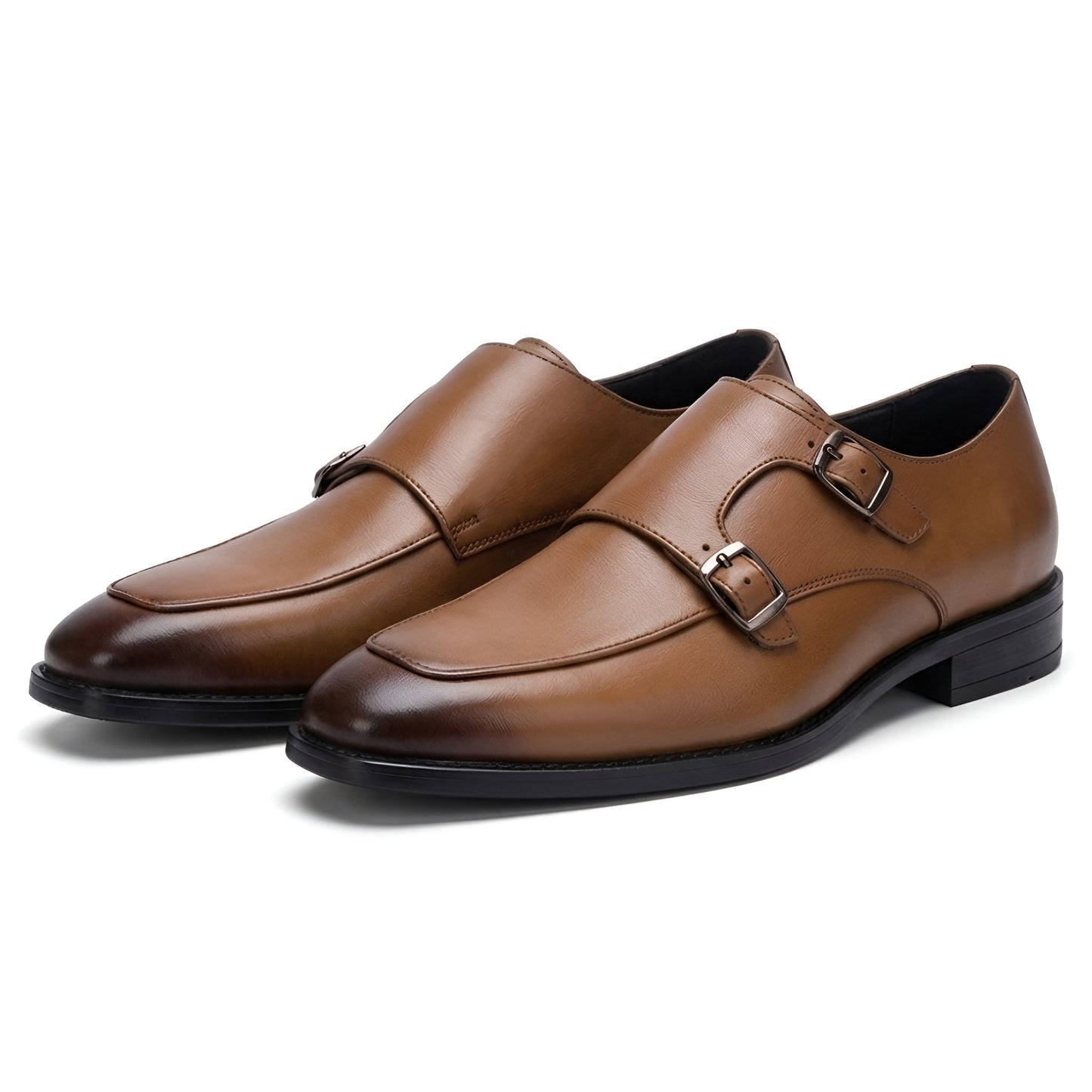 TOM HENDRIX DOUBLE STRAP MOC TOE MONK TAN