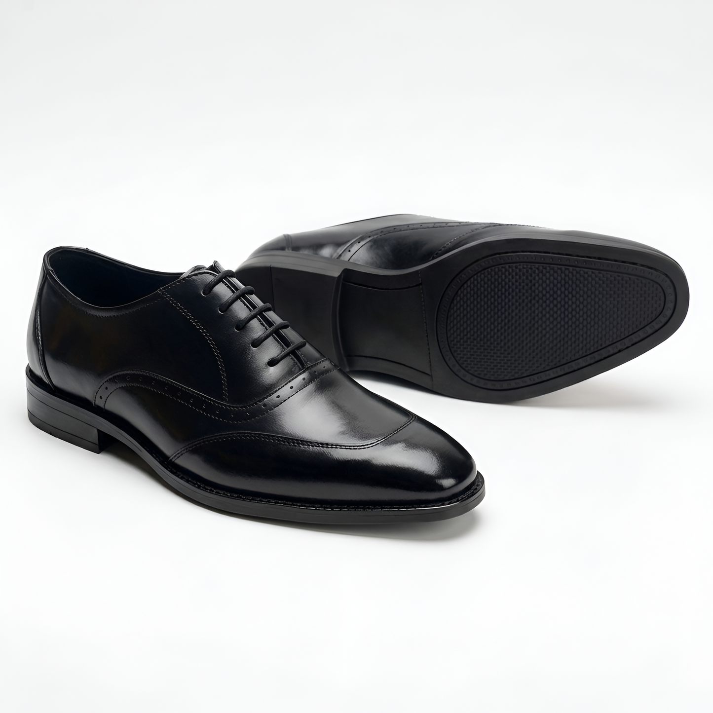 TOM HENDRIX CLASSIC WINGTIP TOE OXFORD BLACK