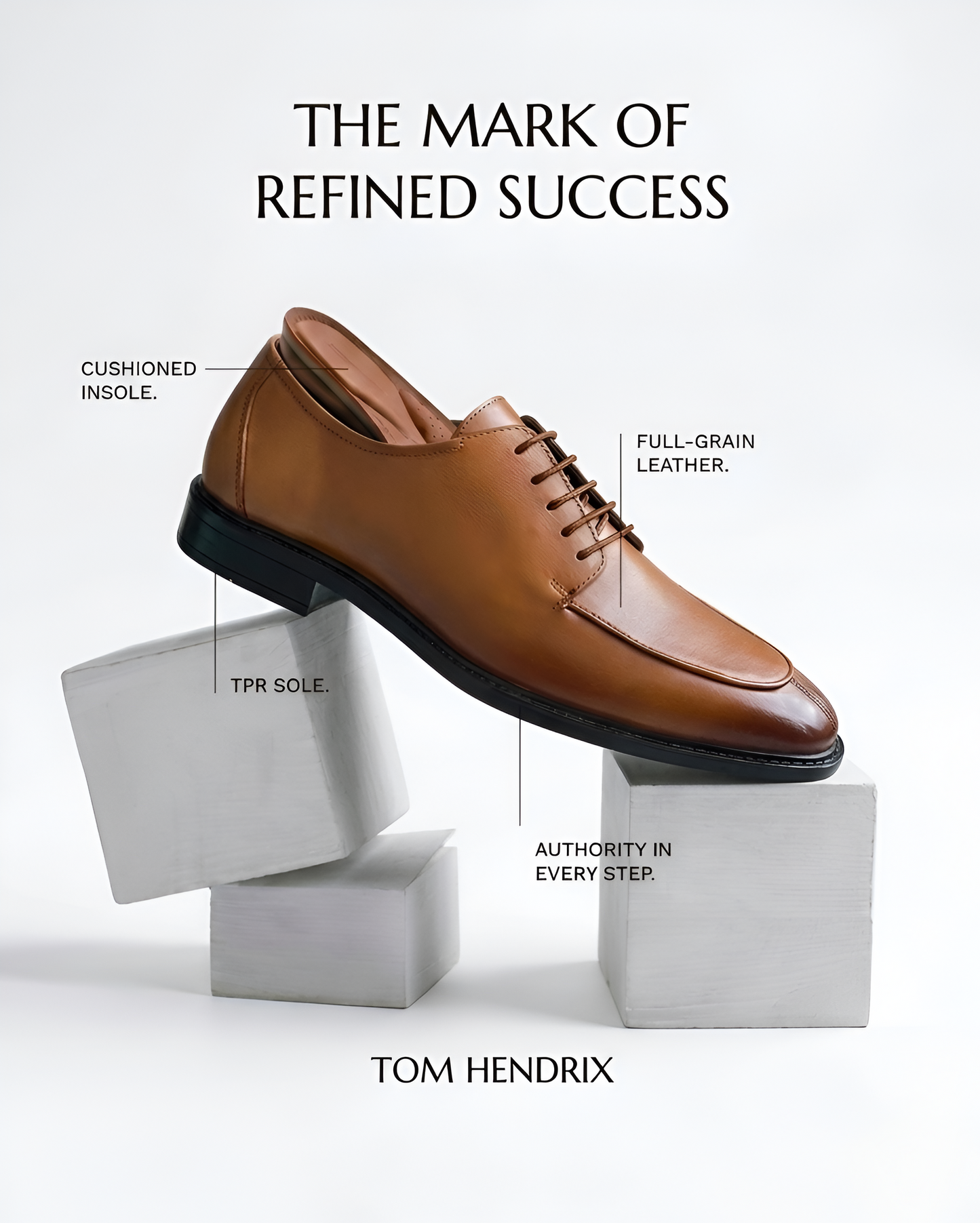 TOM HENDRIX CLASSIC MOC TOE DERBY TAN