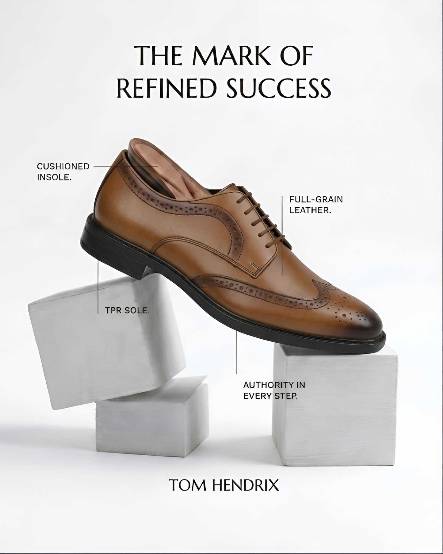 TOM HENDRIX CLASSIC BROGUE DERBY TAN