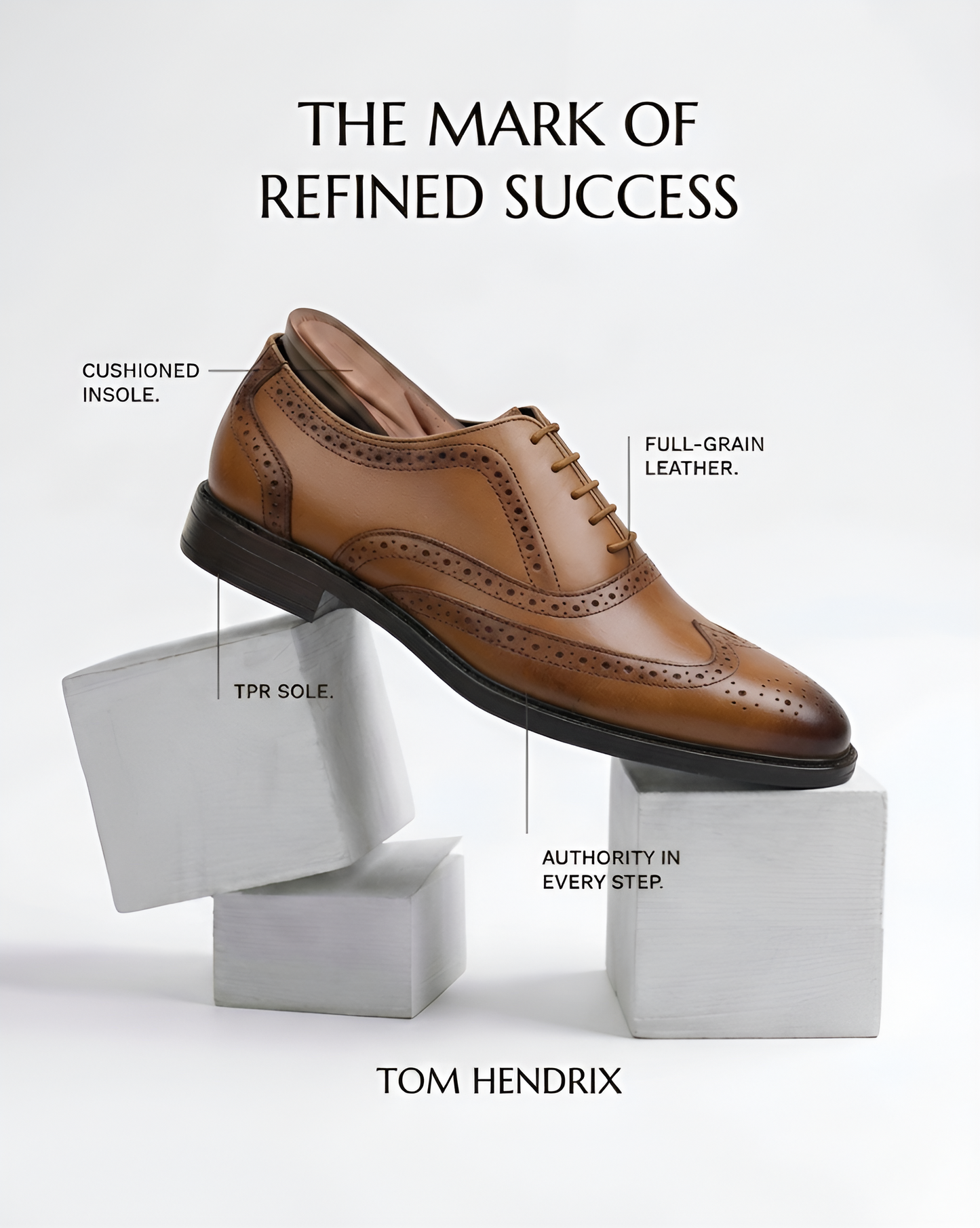 TOM HENDRIX CLASSIC BROGUE OXFORD TAN
