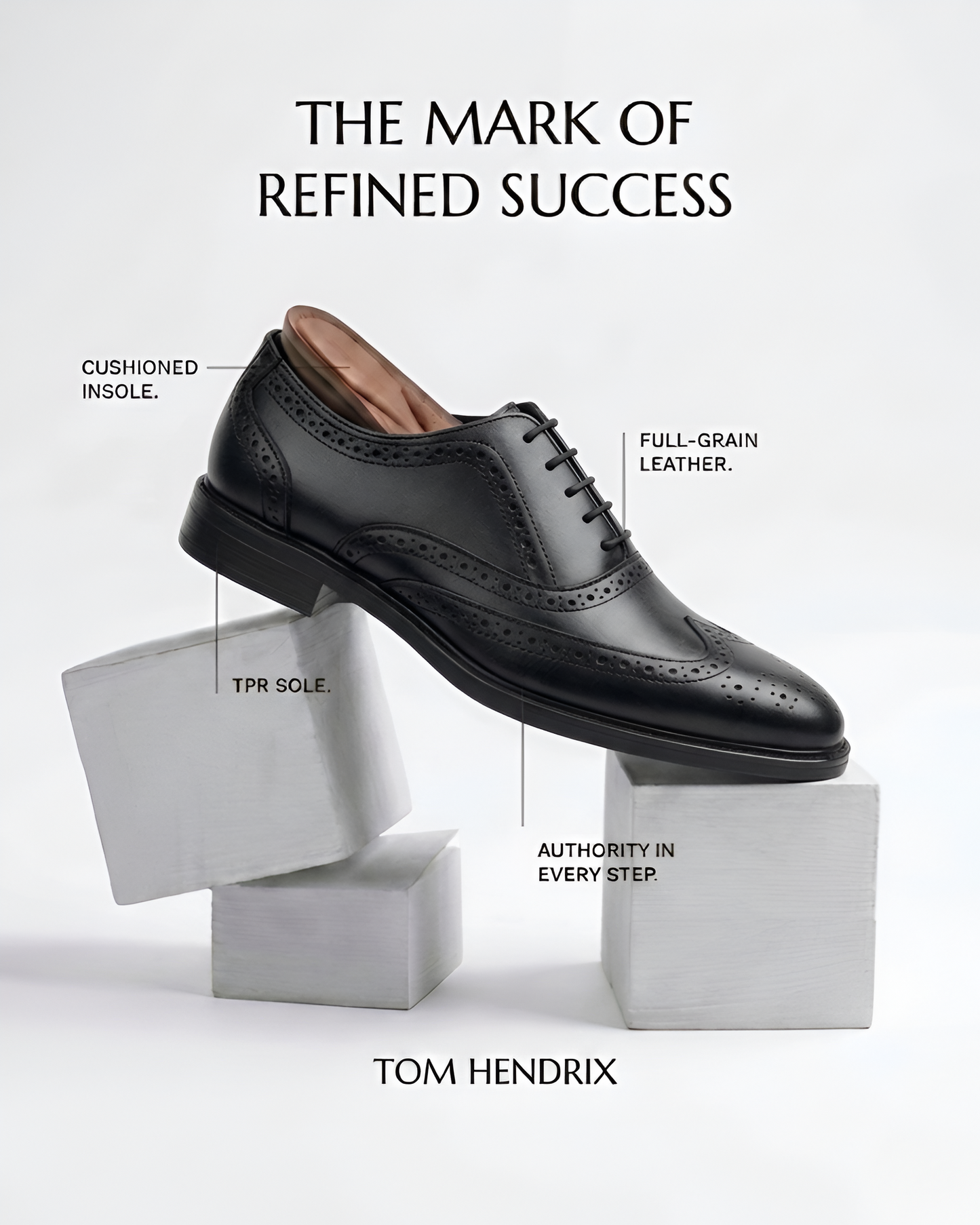 TOM HENDRIX CLASSIC BROGUE OXFORD BLACK